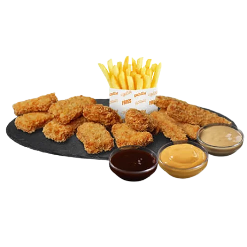 وجبة تجي قرمشة تشمل 4 قطع ناجتس و4 تشيزي ناجتس و4 أصابع دجاج مقرمشة