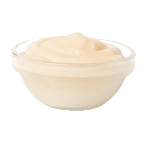 علبة صوص الثوم الحار الكريمي.