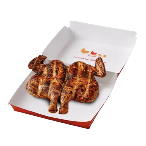 فروج سبايسي مشوي ذهبي بتوابل حارة وصوص جانبي